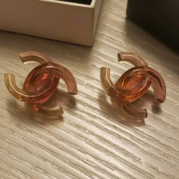 CHANEL Jewelry - Chanel Vintage LARGE Interlocking CC Clip On Earrings
